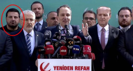 Erbakan ittifak kararını açıklarken herkes arkasındaki Davut Güloğlu’na odaklandı: Burada ne işi var?