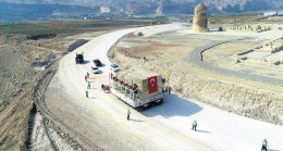 Hasankeyf’te taşıma işlemi