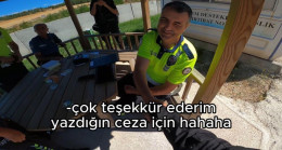 Samsun’da polisten motorcu gence teselli öpücüğü