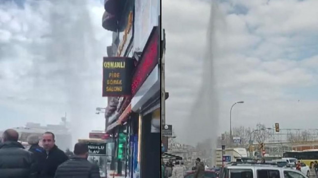 Eminönü’nde su borusu patladı