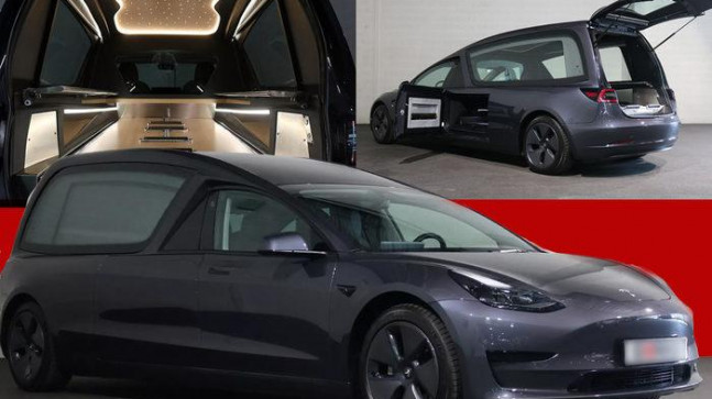 Şaşırtan olay! Tesla’dan cenaze aracı yaptılar