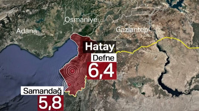 Hatay’da art arda depremler: 4 can kaybı, 213 yaralı
