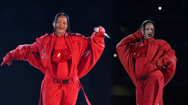 Rihanna ikinci çocuğuna hamile! Superbowl devre arası şovunda açıkladı