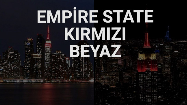 Depremzedeler için Türk bayrağının renkleriyle ışıklandırıldı – Son Dakika Dünya Haberleri