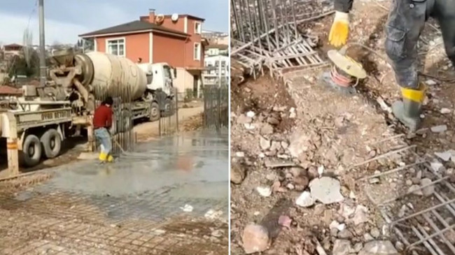 Kocaeli’de binanın temel kirişine beton yerine toprak – Son Dakika Türkiye Haberleri