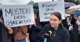Biruni Üniversitesi öğrencileri eğitim ücretlerine yapılan yüzde 130 zammı protesto etti
