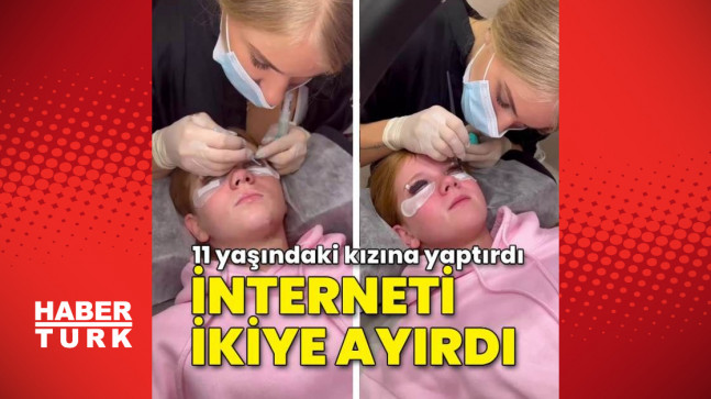 11 yaşındaki kızına yaptırdı, interneti ikiye ayırdı