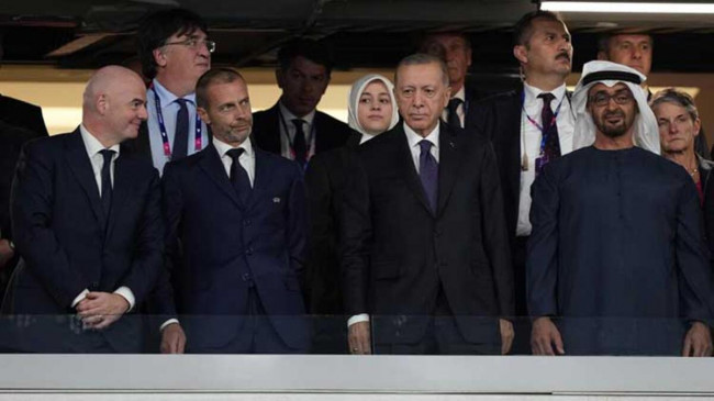 Cumhurbaşkanı Erdoğan, Şampiyonlar Ligi Finali’ni tribünden takip etti