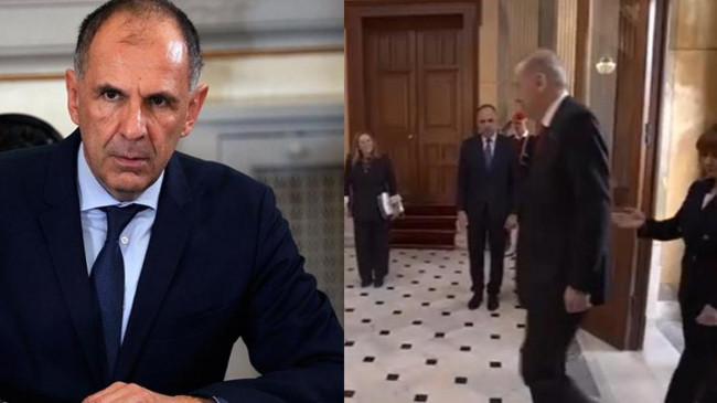 Erdoğan’ı selamlama şekli gündem olmuştu! Yunan bakandan açıklama