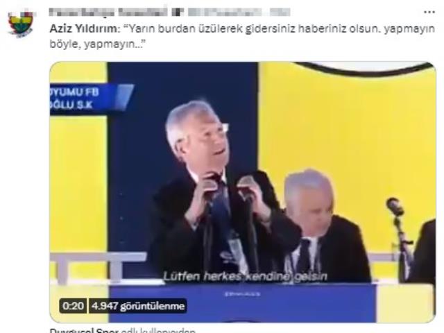 Sosyal medya yangın yeri! Ali Koç'un istifasını isteyenler Aziz Yıldırım'a seslendi