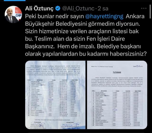 Kahramanmaraş Belediye Başkanı Hayrettin Güngör, 'Mansur Yavaş'ı burada görmedim' dedi! CHP'den yanıt gecikmedi