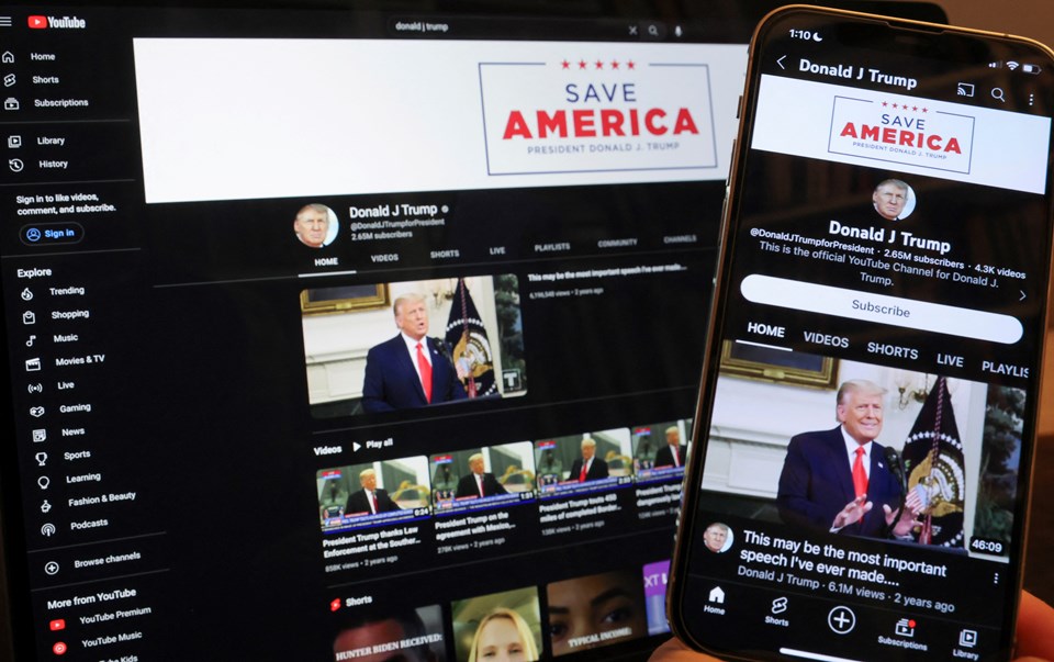 YouTube, Trump'ın hesabını iki yıl sonra tekrar açtı - 1