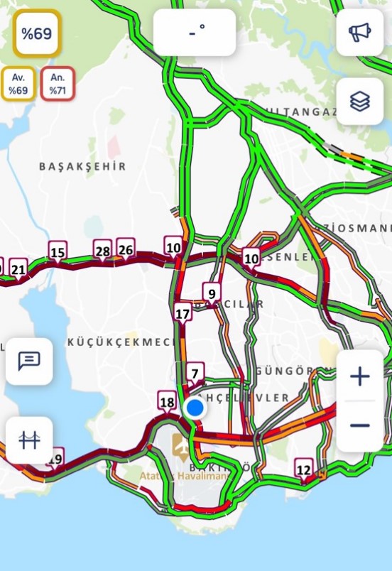 İstanbul trafik yoğunluğu kaç? 16-17 Haziran 2023 İstanbul'da nerelerde trafik var, yoğunluk yüzde kaç? İstanbul trafik yoğunluğu haritası!