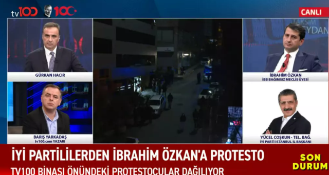 İYİ Parti'den istifa eden İbrahim Özkan'a canlı yayın sırasında protesto: Teşkilat burada satılmışlar nerede?